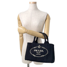 Load image into Gallery viewer, PRADA Canapa 2wayShoulder Bag Black1BG439 Canvas