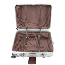 将图像加载到图库查看器中,GUCCI Porter Cabin Trolley FRM Suitcase Silver743843 Aluminum GG Supreme