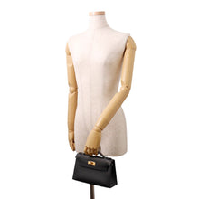 Load image into Gallery viewer, HERMES PochetteKelly Black Swift Leather