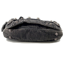 Load image into Gallery viewer, BALENCIAGA Luca Goal Shoulder Bag Gray/Black719082 Denim Size XS