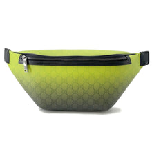 Load image into Gallery viewer, GUCCI Chroma Large Belt Bag Light Green/Black835810 GG Supreme Leather