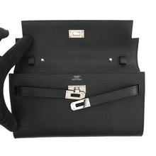 将图像加载到图库查看器中,HERMES Kelly wallet long to go Black Epsom