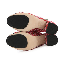 Load image into Gallery viewer, CHANEL slingback shoes Red/Pink/BlackG46865 Tweed Size 36 1/2C