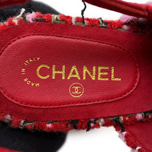 Load image into Gallery viewer, CHANEL slingback shoes Red/Pink/BlackG46865 Tweed Size 36 1/2C