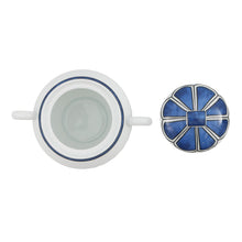 将图像加载到图库查看器中,HERMES Sugar pot White/Blue Porcelain