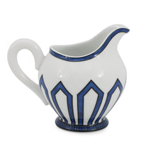 将图像加载到图库查看器中,HERMES Creamer White/Blue Porcelain