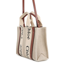 将图像加载到图库查看器中,Chloe Woody 2WAY Shoulder Bag Beige/BrownCHC22AS397I2690U Canvas Leather Size Small