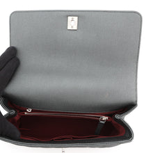 将图像加载到图库查看器中,CHANEL Coco Handle Chevron MetalicGrayA92991 Caviar Leather