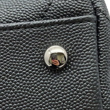 Load image into Gallery viewer, CHANEL Coco Handle Chevron MetalicGrayA92991 Caviar Leather