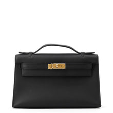 将图像加载到图库查看器中,HERMES PochetteKelly Black Swift Leather