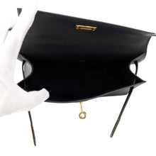 将图像加载到图库查看器中,HERMES PochetteKelly Black Swift Leather