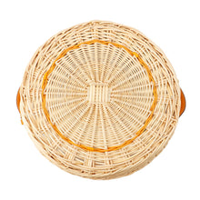 Load image into Gallery viewer, HERMES Round tray "Ozre color" PM Jaune Doll Willow Swift Leather Glass