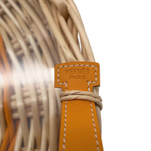 Load image into Gallery viewer, HERMES Round tray "Ozre color" PM Jaune Doll Willow Swift Leather Glass