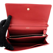 Load image into Gallery viewer, BURBERRY Check Chain Strap Wallet ArchiveBeige/Ruby Red81163211 PVC/Leather