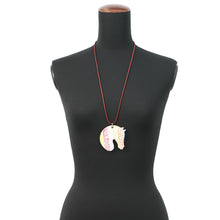 将图像加载到图库查看器中,HERMES Tattersall Tattoo Necklace Size GM Rouge Grenat Lacquer Swift Leather
