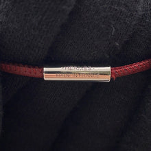 将图像加载到图库查看器中,HERMES Tattersall Tattoo Necklace Size GM Rouge Grenat Lacquer Swift Leather
