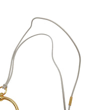 Load image into Gallery viewer, HERMES Loop Grand Necklace Beton Swift Leather Metal