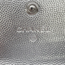 将图像加载到图库查看器中,CHANEL CC Logo Flap Card Case SilverAP4705 Caviar Leather