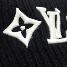 将图像加载到图库查看器中,LOUIS VUITTON Beanie LVHeadline Size S NoirM77872 Wool100%