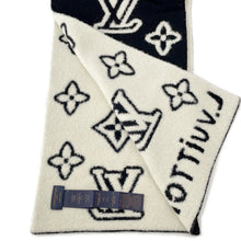 Load image into Gallery viewer, LOUIS VUITTON Scarf・Monogram Blast Knit Size S Noir/WhiteM96963 Wool88% Nylon12%