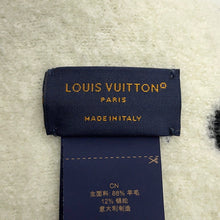 Load image into Gallery viewer, LOUIS VUITTON Scarf・Monogram Blast Knit Size S Noir/WhiteM96963 Wool 88% Nylon12%