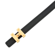 Load image into Gallery viewer, HERMES Mini H Kelly Belt Size 70 Black/Gold Swift Leather Epsom