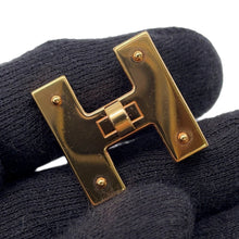 Load image into Gallery viewer, HERMES Mini H Kelly Belt Size 70 Black/Gold Swift Leather Epsom