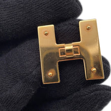 Load image into Gallery viewer, HERMES Mini H Kelly Belt Size 70 Black/Gold Swift Leather Epsom