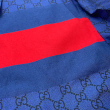 Load image into Gallery viewer, GUCCI Web Stripe GGCotton Poplin Jacket Size 50 Blue833465 Cotton100%