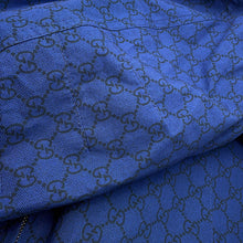 将图像加载到图库查看器中,GUCCI Web Stripe GGCotton Poplin Jacket Size 50 Blue833465 Cotton100%