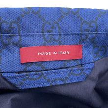 Load image into Gallery viewer, GUCCI Web Stripe GGCotton Poplin Jacket Size 50 Blue833465 Cotton100%