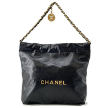 Load image into Gallery viewer, CHANEL CHANEL22 ChainShoulder Bag BlackAS3260 Shiny Calf Leather Size Small