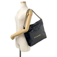 Load image into Gallery viewer, CHANEL CHANEL22 ChainShoulder Bag BlackAS3260 Shiny Calf Leather Size Small