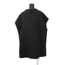 将图像加载到图库查看器中,HERMES Long vest Size 40 Black2H0132DA Cashmere100%