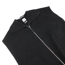 将图像加载到图库查看器中,HERMES Long vest Size 40 Black2H0132DA Cashmere100%