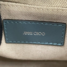 Load image into Gallery viewer, JIMMY CHOO Mini Sara Star Studded 2-Way Handbag Light Blue Leather