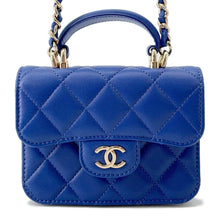 将图像加载到图库查看器中,CHANEL Matelasse Shoulder Bag BlueAP2200 Lambskin Size Mini mini
