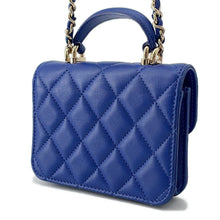 Load image into Gallery viewer, CHANEL Matelasse Shoulder Bag BlueAP2200 Lambskin Size Mini mini