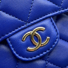 Load image into Gallery viewer, CHANEL Matelasse Shoulder Bag BlueAP2200 Lambskin Size Mini mini