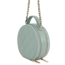 Load image into Gallery viewer, CHANEL Matelasse Chain Vanity Bag Light GreenAP2502 Caviar Leather Size Small