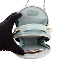 Load image into Gallery viewer, CHANEL Matelasse Chain Vanity Bag Light GreenAP2502 Caviar Leather Size Small
