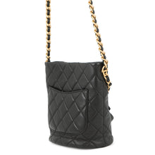 Load image into Gallery viewer, CHANEL Chain Shoulder Bag with Matelasse Pouch BlackAS3946 Lambskin