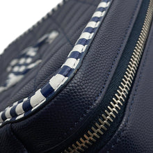 Load image into Gallery viewer, CHANEL CCFiligree ChainShoulder Bag Navy/WhiteA93343 Caviar Leather