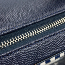 Load image into Gallery viewer, CHANEL CCFiligree ChainShoulder Bag Navy/WhiteA93343 Caviar Leather