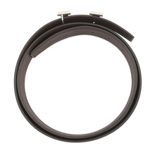 Load image into Gallery viewer, HERMES Belt buckle "H Storie" & leather belt (kit) Size 95 Black/Chocolat Box Calf Leather Togo Leather