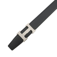 Load image into Gallery viewer, HERMES Belt buckle "H Storie" & leather belt (kit) Size 95 Black/Chocolat Box Calf Leather Togo Leather