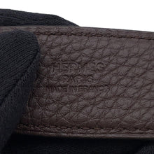 Load image into Gallery viewer, HERMES Belt buckle "H Storie" & leather belt (kit) Size 95 Black/Chocolat Box Calf Leather Togo Leather