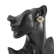 Load image into Gallery viewer, CHANEL CC Logo Square Earrings BlackAB6692 Metal Rhinestone
