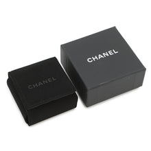 Load image into Gallery viewer, CHANEL CC Logo Square Earrings BlackAB6692 Metal Rhinestone