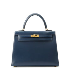 Load image into Gallery viewer, HERMES Kelly Sellier Blue de Prusse Box Calf Leather Size 25